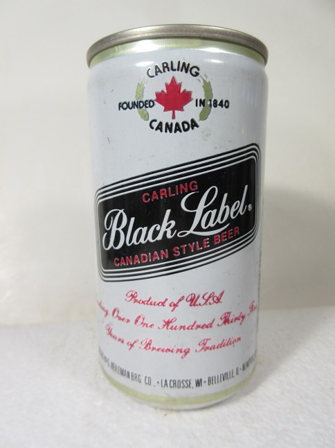 Black Label Canadian Style Beer - Heileman - 3 lines bf